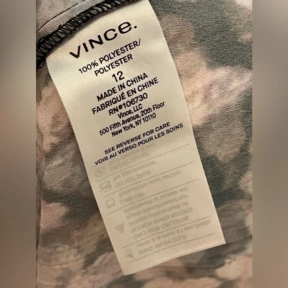 Vince Floral Long Sleeve Dress.NWT. - Picture 7 of 9